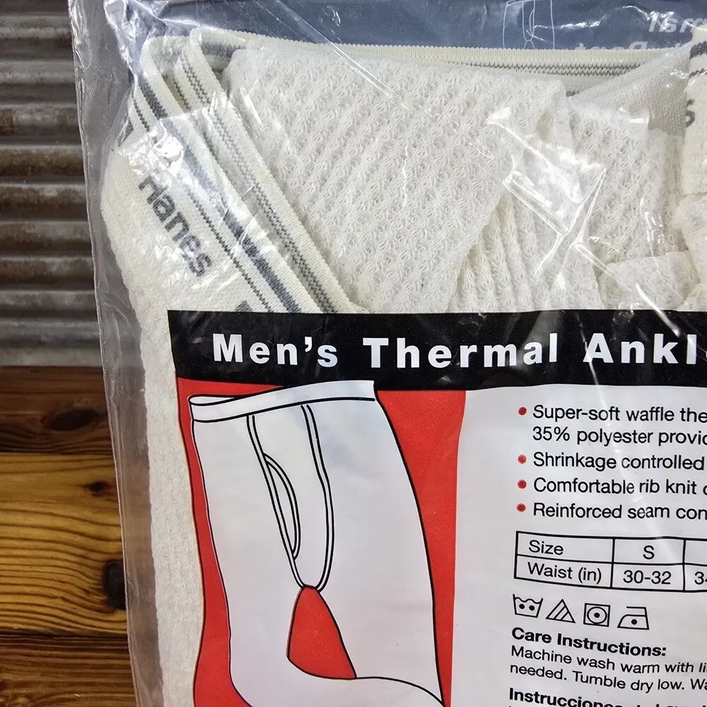 Vintage 2001 Brand New Hanes Ankle Length Thermal Pants Long Johns Men's Size L